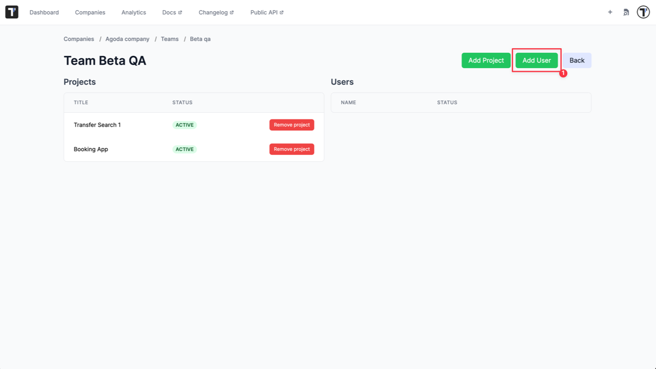 Testomat.io - Add User